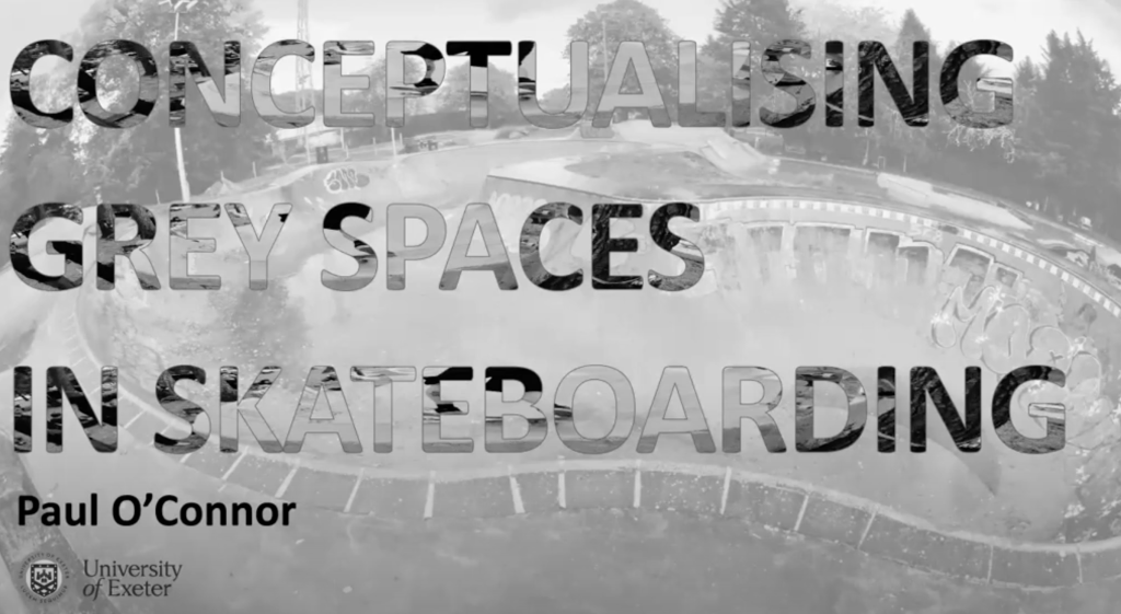 SSHRED Seminar #5 on YouTube: Paul O’Connor – Conceptualising Grey Spaces in Skateboarding